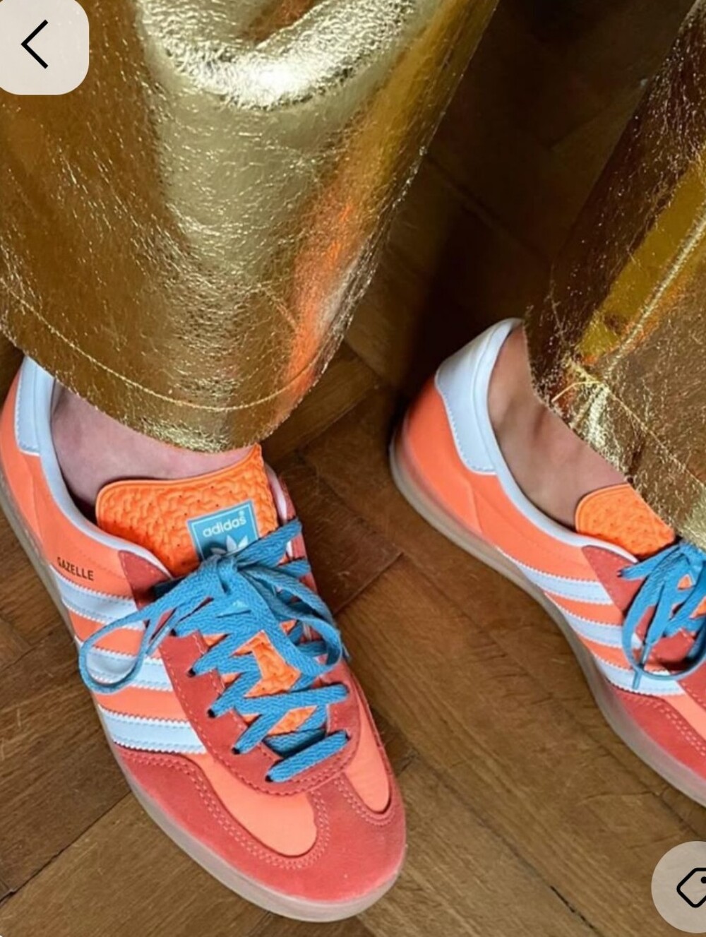 Adidas Gazelle Men's Peach, Rust & Blue Casual Sneakers. SIZE 6US, 38.5 EU, 24CM